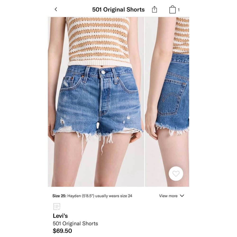 Levi’s 501 Original Jean Shorts